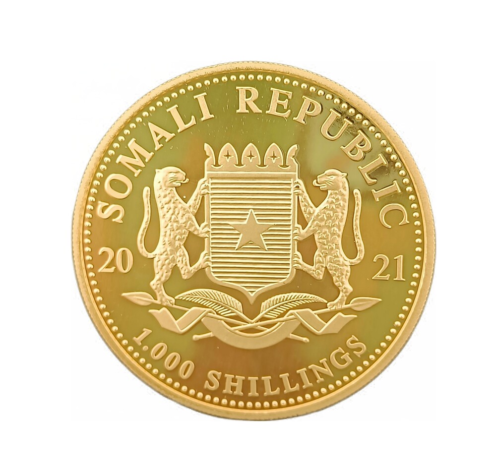 1 Oz gouden Somalische olifant