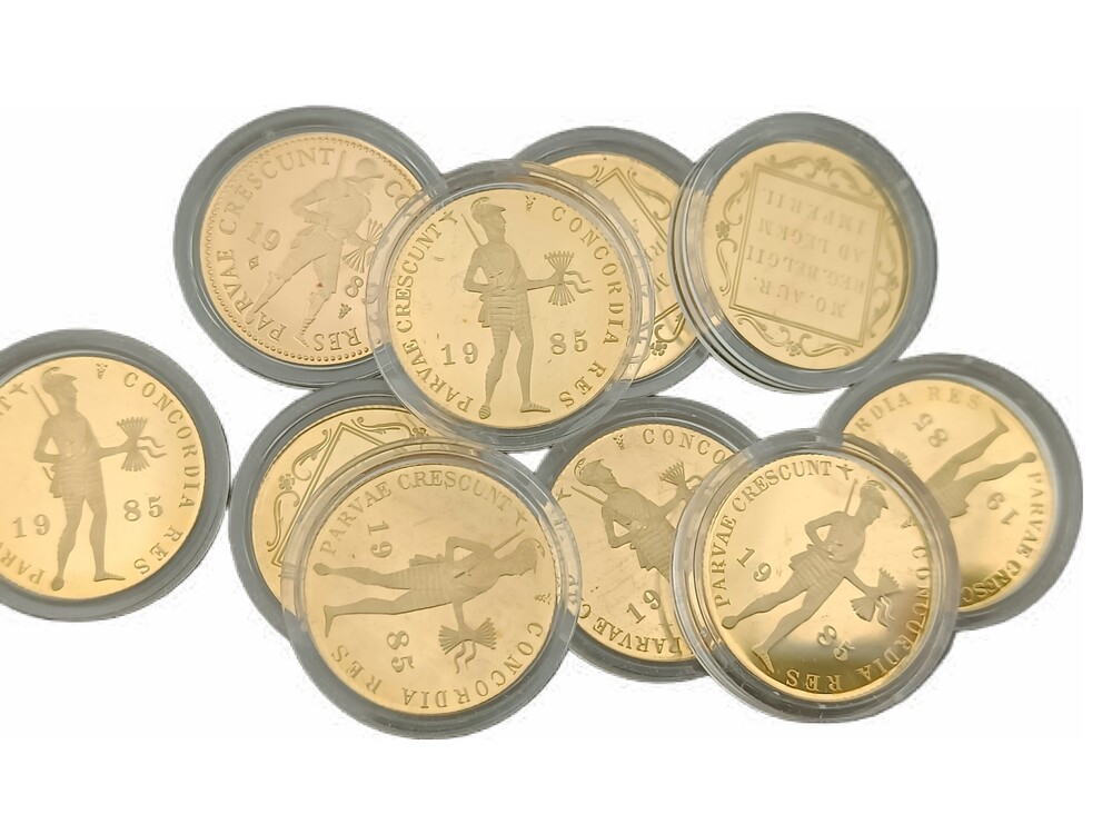 10 x Gouden enkele dukaat