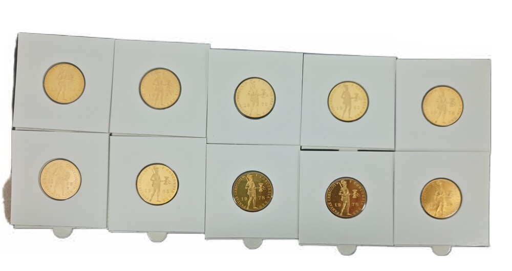 10 x Gouden enkele dukaat