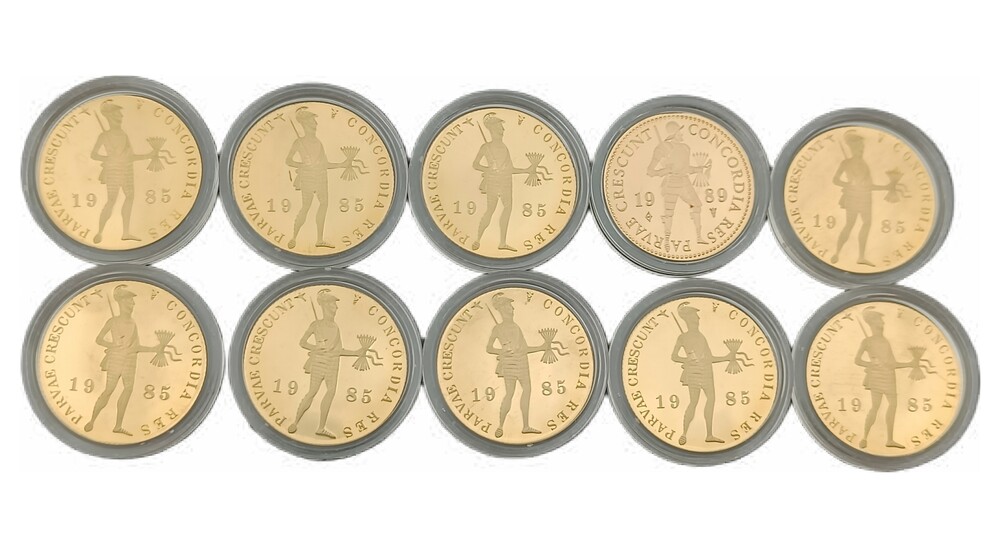 10 x Gouden enkele dukaat