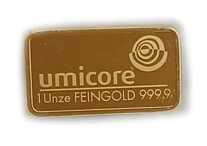 1 Oz goudbaar Umicore