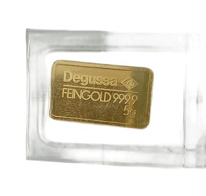5 Gram goudbaar van Degussa