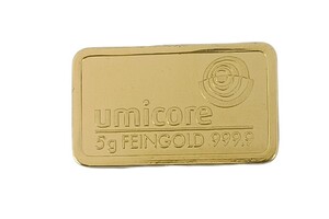 5 Gram goudbaar Umicore