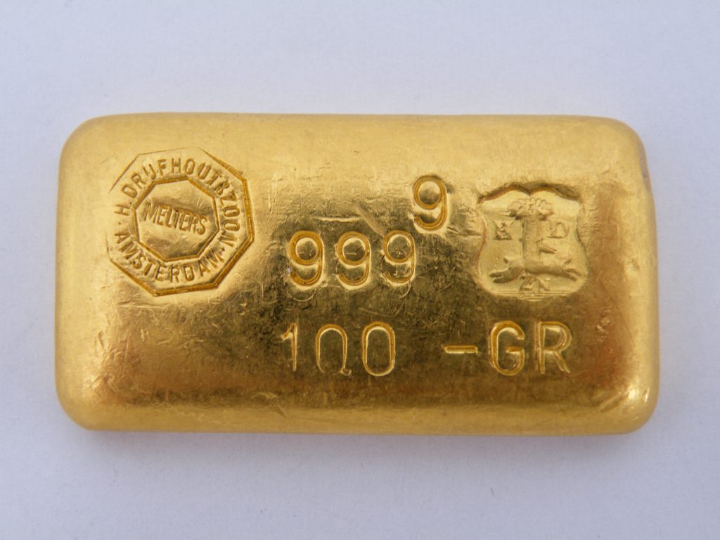 koolstof vasthoudend De Kamer Goud baar als fysieke belegging in goud. Inkoop- en verkoopprijzen en info