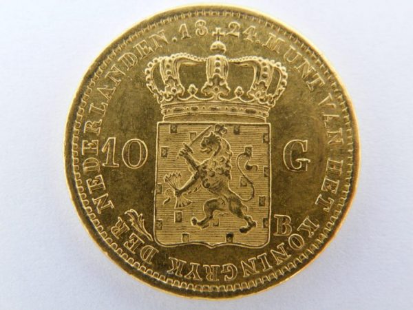 Gouden tientje Willem 1 1824B