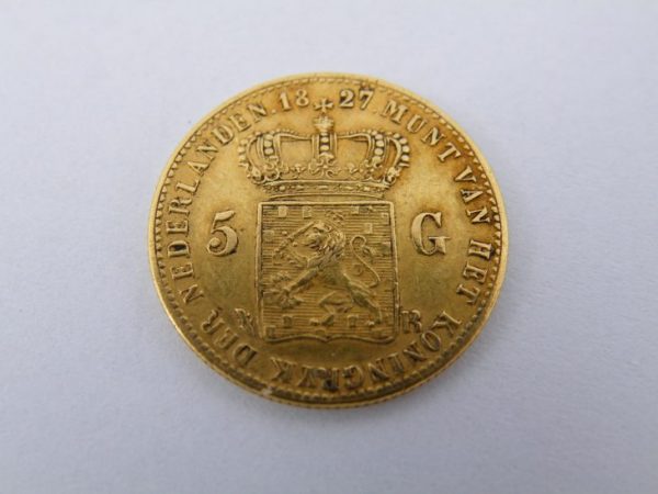 Gouden vijfje Willem 1 1827B