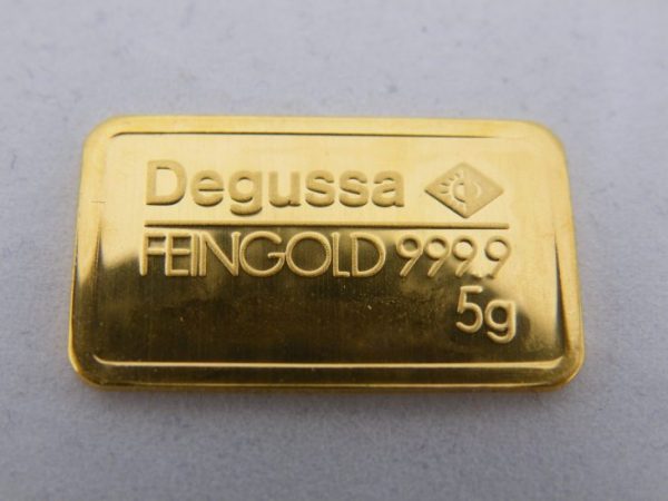 5 gram goudbaar Degussa kopen