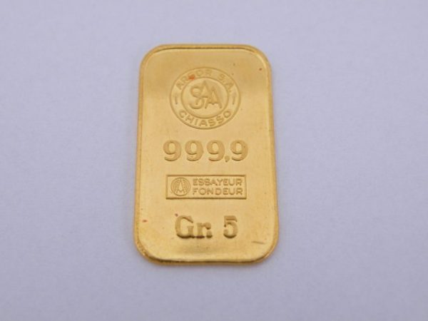 5 gram goudbaar Argor Chiasso