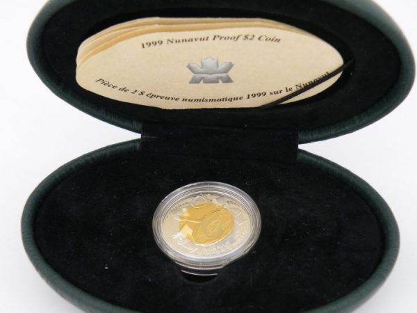 1999 Nunavut $ 2 coin silver