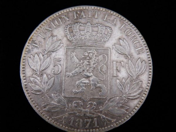 5 francs belgie 1871