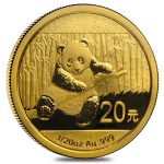 Gouden panda 20 Yuan voor 2016