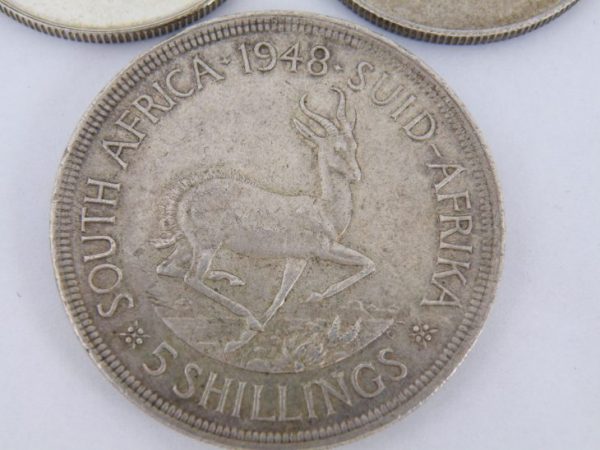 Zuid Afrika zilver set 1 Rand en 5 Shillings