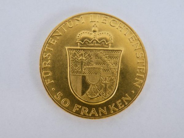 Gouden 50 Franken Lichtenstein
