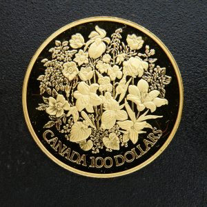 Gouden $ 100 Canada munt half troy ounce goud 1977