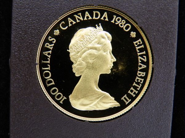 Gouden $ 100 Canada munt half troy ounce goud 1980