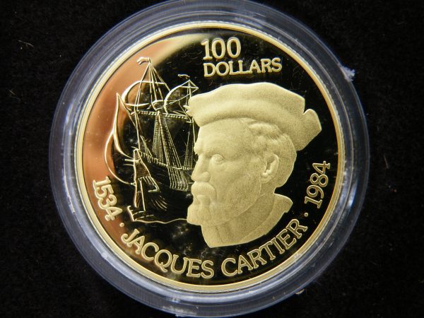 Gouden $ 100 Canada munt half troy ounce goud 1984