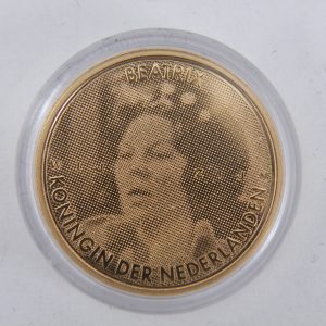 Gouden € 20 jubileum munt Beatrix 25 jaar goud