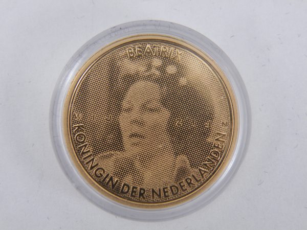Gouden € 20 jubileum munt Beatrix 25 jaar goud