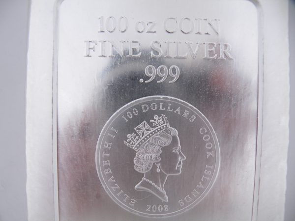 100 troy ounce zilveren muntbaar Cook Islands