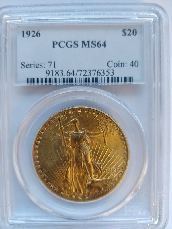 Saint Gaudens USA Liberty $ 20 twenty dollar 1926 in slab