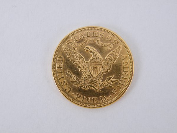 Gouden 5 dollar $ USA