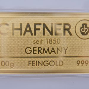 100 gram goudbaar Hafner