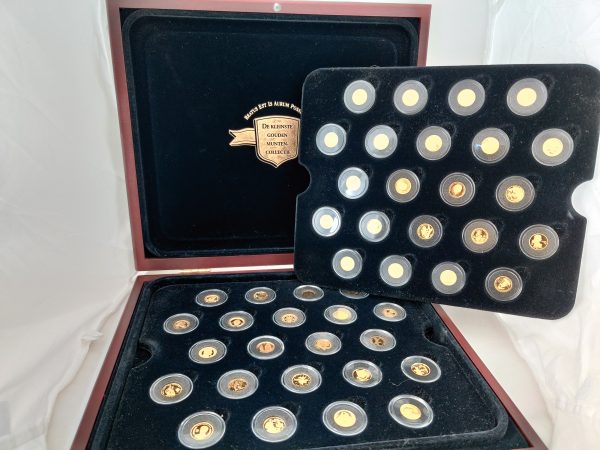 De kleinste gouden munten collectie