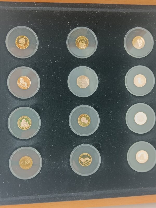 Kleinste gouden munten set 24 stuks