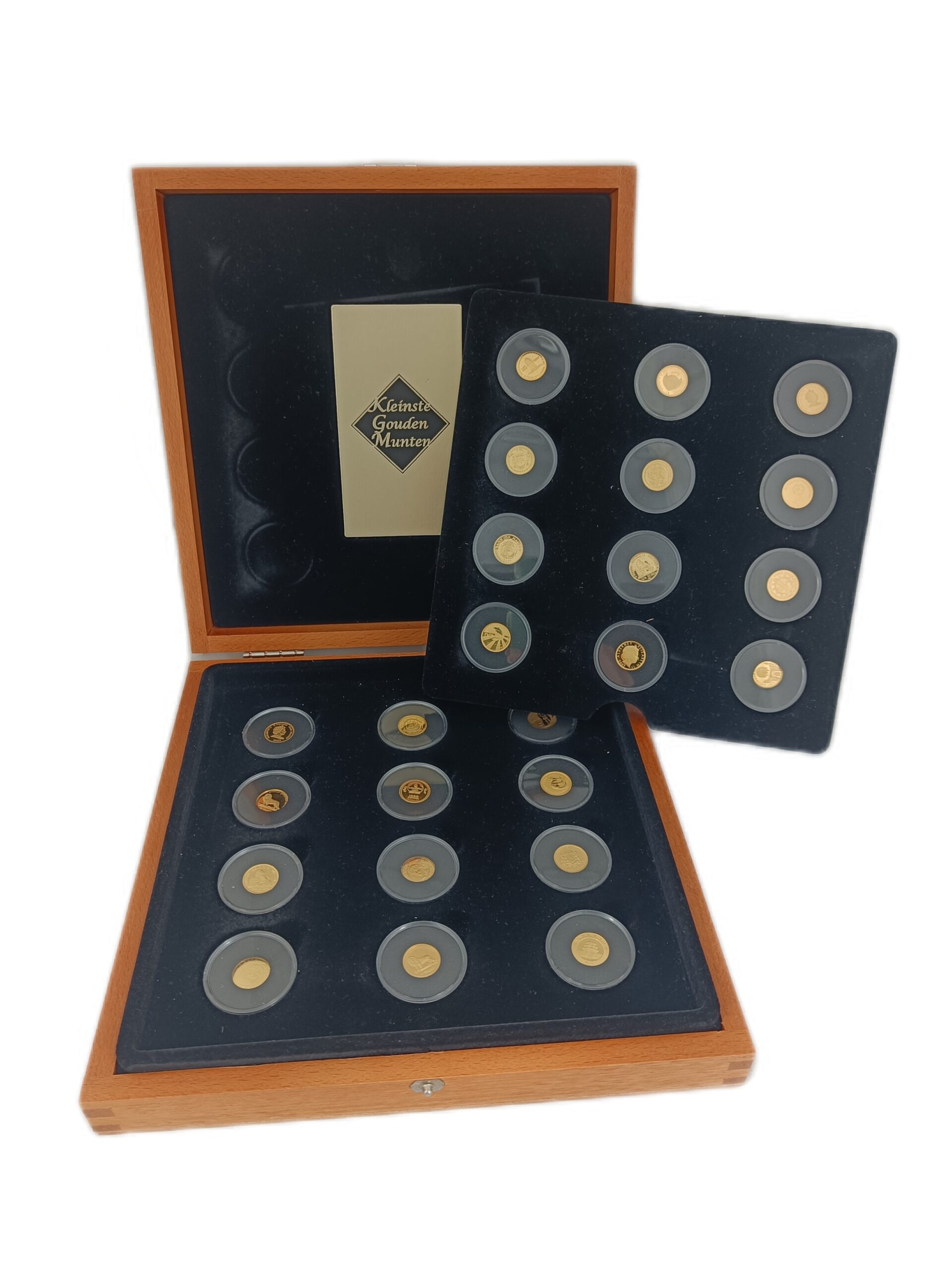 Kleinste gouden munten set 24 stuks