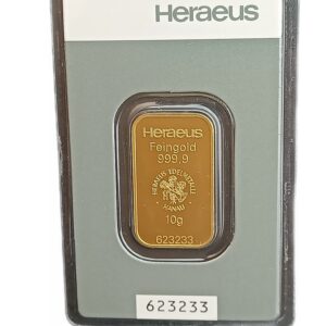 Goudbaar 10 gram Heraeus
